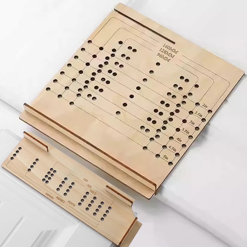 2 pezzi maniglia per porta armadio localizzatore di perforazione cassetto scarpiera maniglia posizionamento rapido maniglia per la lavorazione del legno strumenti di installazione