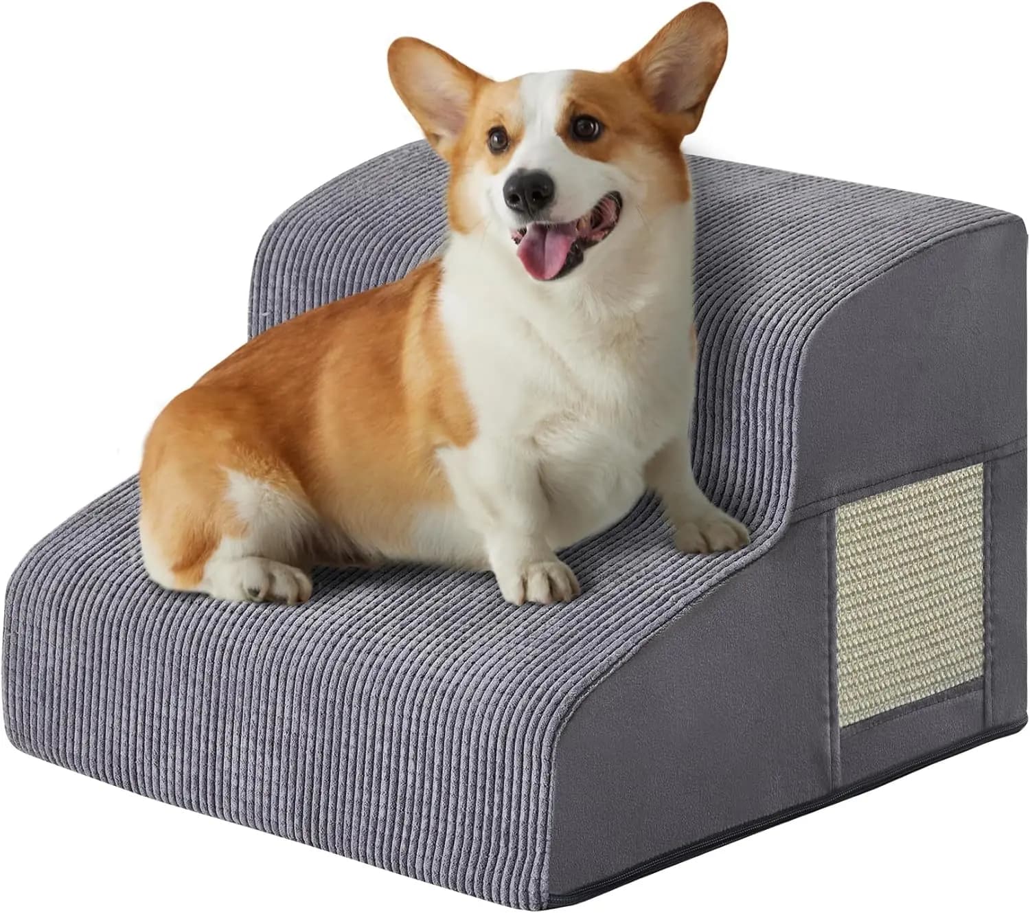Dogs Steps for Bed, Dog Stairs for Small Dogs, 2-Step Dog Ramp for Bed, Couch, Sofa, and Chairs, Non-Slip Bottom Design, Cat Scr
