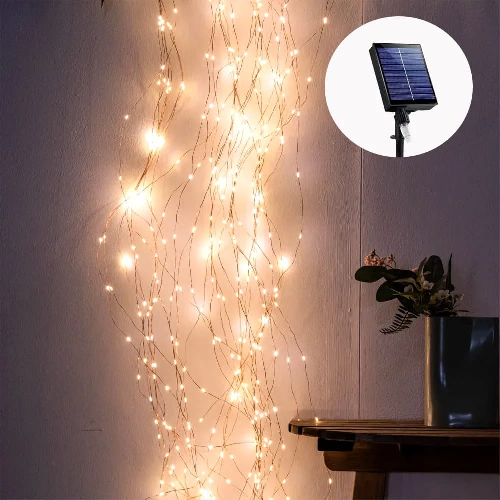 Pop 600 LED Cascata Sring Lights Decorazione camera da letto interna Lucine natalizie Plug in Lampada decorativa per tende per illuminazione natalizia