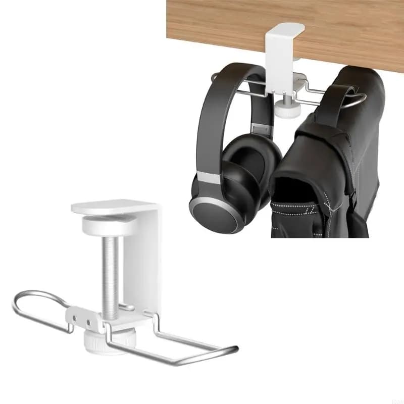Modern Headphone Stand Strong Metal Construction Mount On Desk Without Drilling HX5E