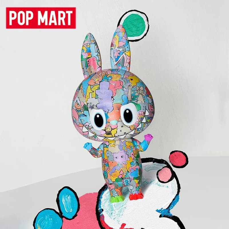 Pop Mart Mega Labubu 1000% Edizione Limitata 10° Anniversario Blind Box Action Figure Anime Ornamenti da Scrivania Regalo Carino
