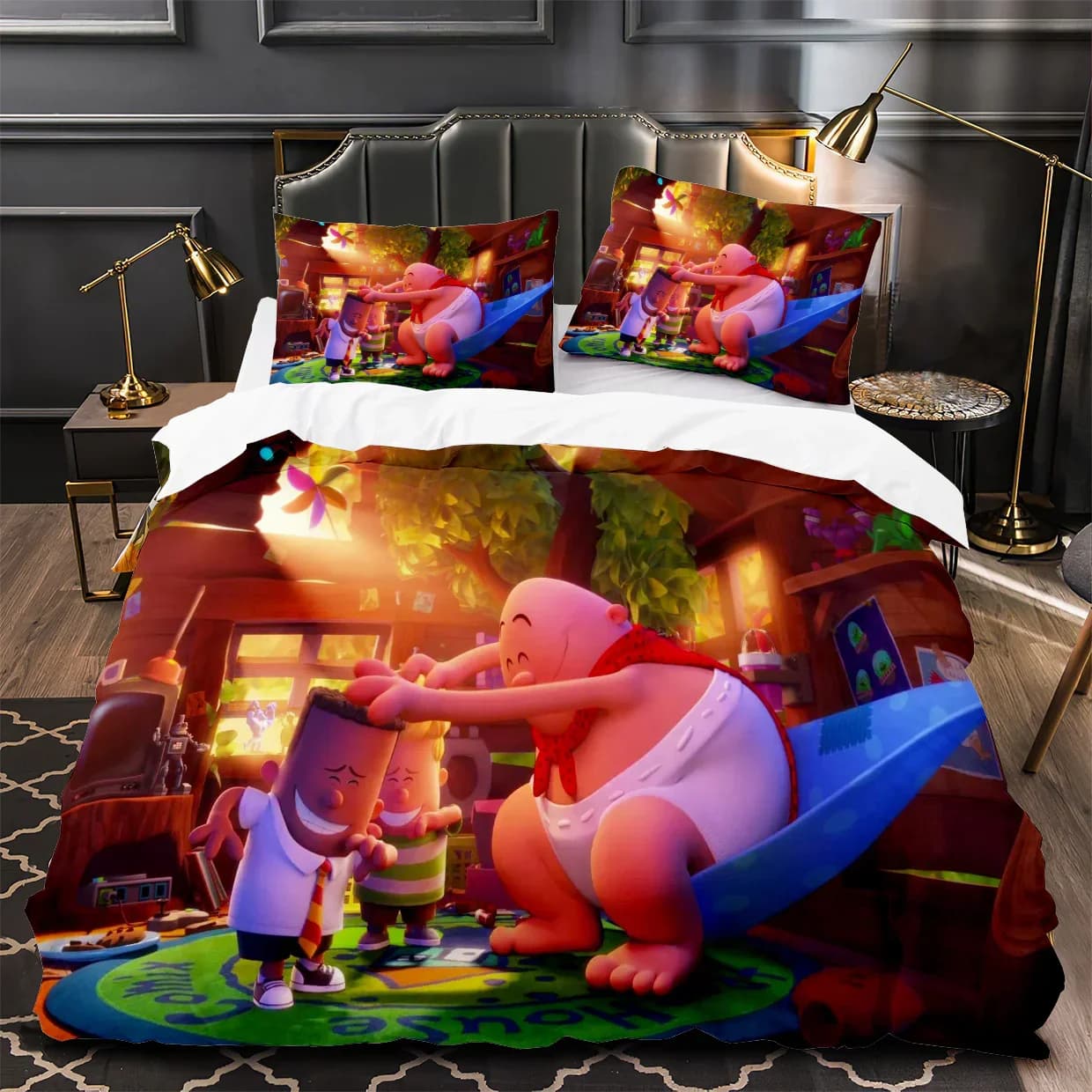 Cartoon Captain Mutande Copripiumino stampato in 3D Federa Set di biancheria da letto Twin Full Queen King Size per l'arredamento della camera da letto