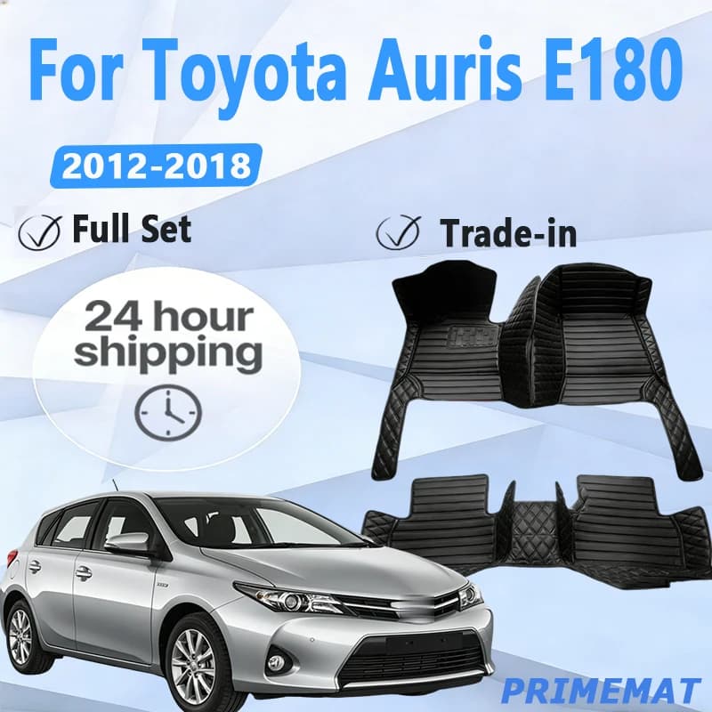 Tailored leather car mats for Toyota Auris E180 2012 2013 2014 2015 2016 2017 2018 Foot relief mats Accessories