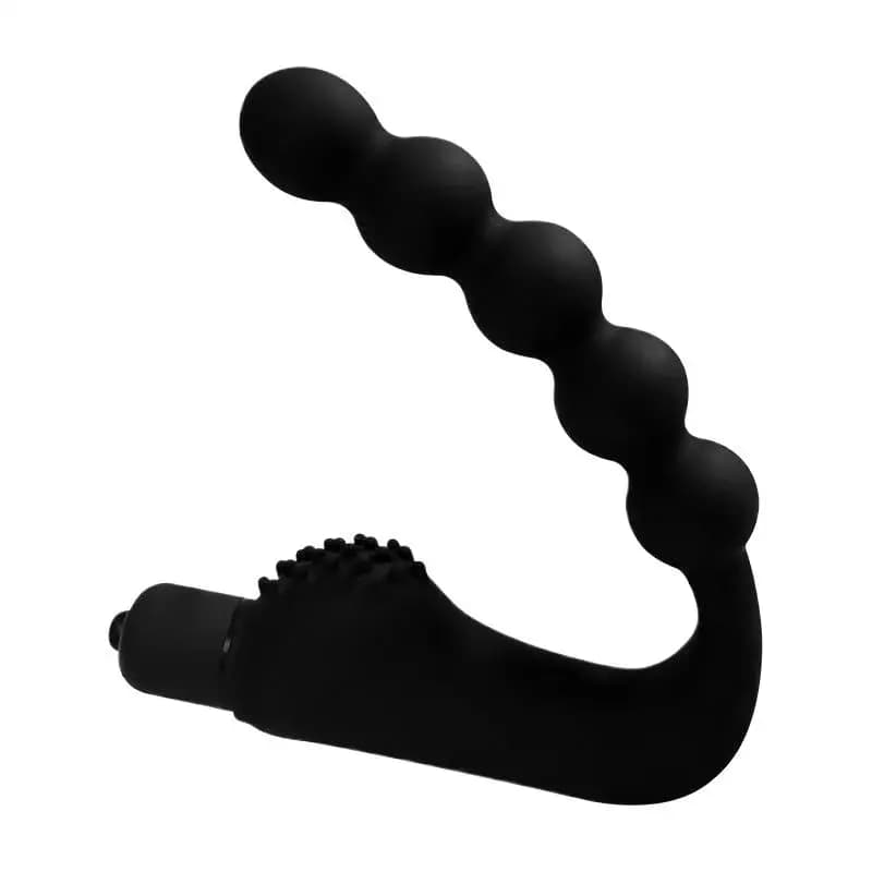 Silicone Anal Beads Prostate Massager Vibrating Butt Plug for Men USB Charging Waterproof for Couples Intimate Play