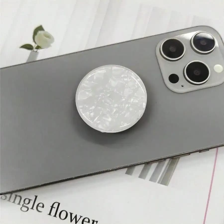 1pc Shell Shaped Phone Holder With Extendable Stand, Air Cushion Stand, Finger Grip, Compatible With IOS And Android Phones, Birthday Gift For Family And Friends, Sliding Phone Stand, Phone Accessory