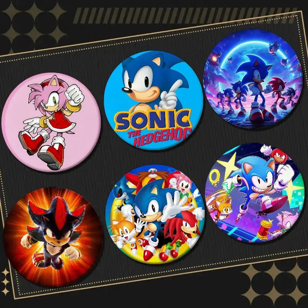 Sonic The-Hgehog Distintivi Spille Spille da bavero Spille per cappelli Spille Regali Decor Zaini