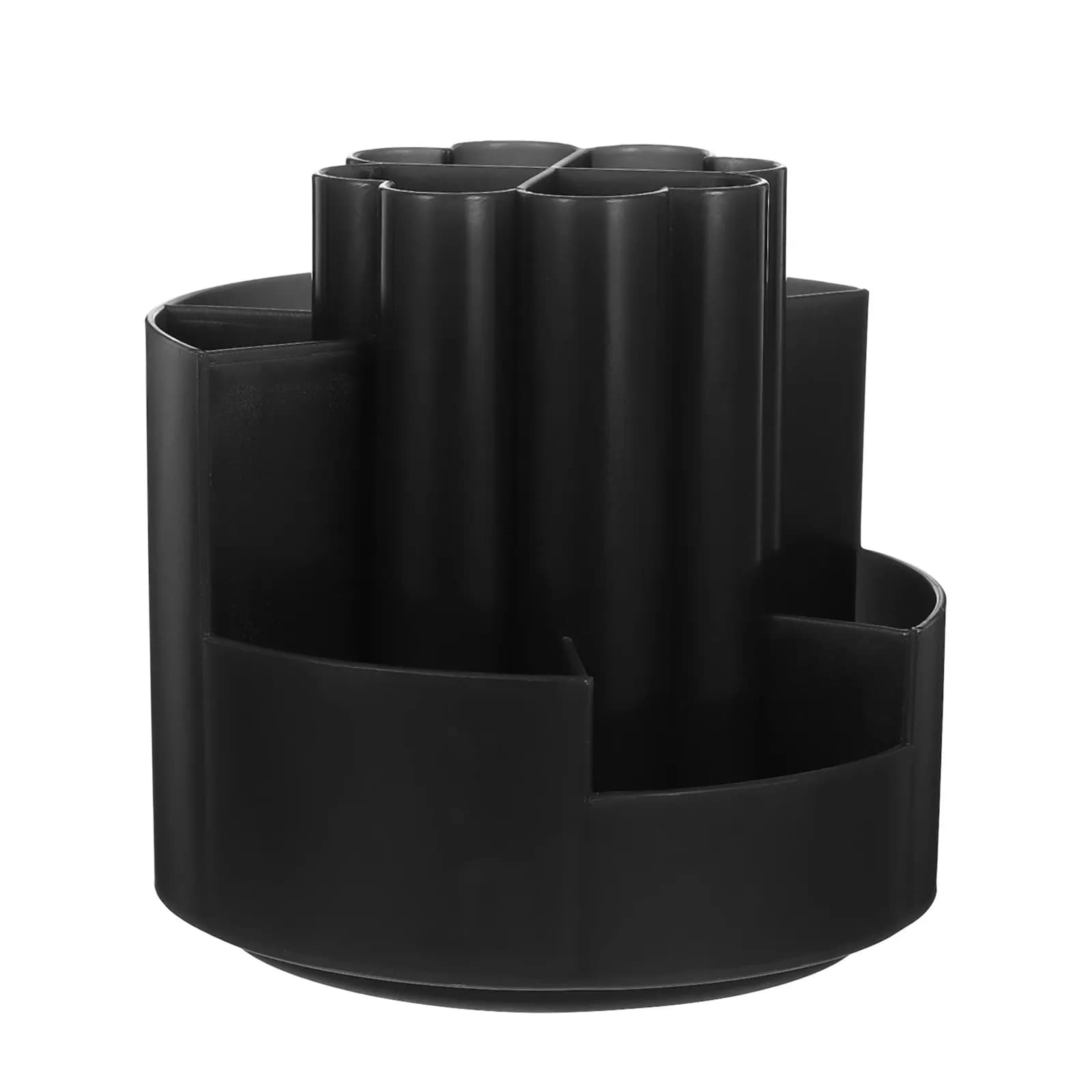 Organizer da Scrivania Girevole Nero a 360 Gradi, Portapenne Elegante e Compatto per Casa e Ufficio