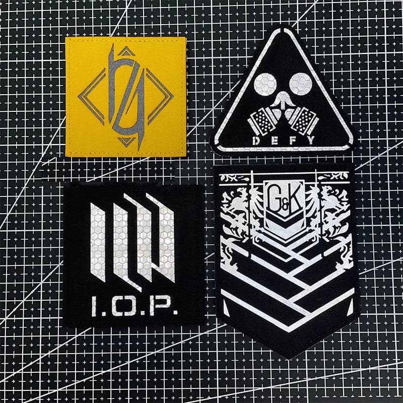 Patch Riflettenti IR Girls Frontline IOP 404 Squad DEFY, Distintivo Tattico per Esterni, Anime Griffin Rebellion Team per Decorazione Abbigliamento