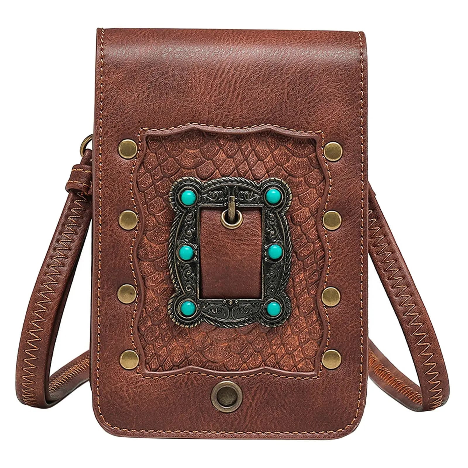 Borsa a Tracolla Punk, Marsupio da Cintura, Portafoglio da Viaggio, Porta Cellulare per Shopping
