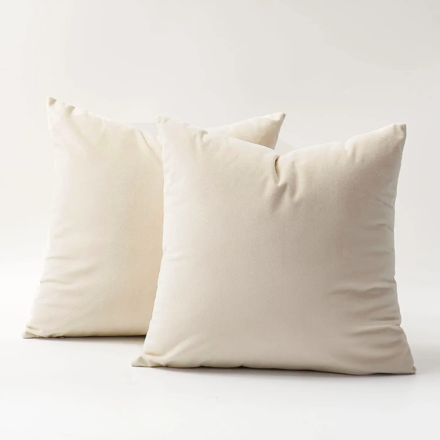 Fodera per cuscino morbida in velluto bianco 45x45 cm Federa per cuscino lombare per la decorazione del divano del soggiorno Fodera per cuscino nordica per la casa