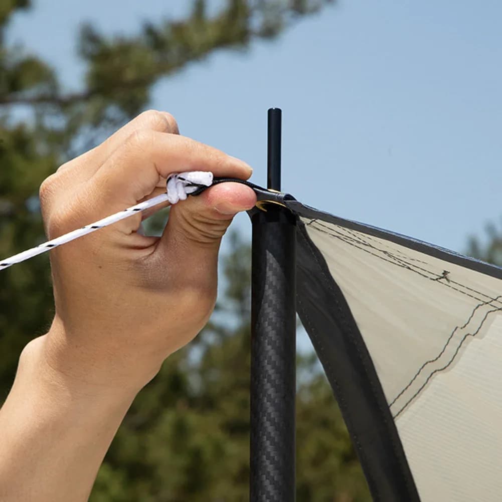 Pali in fibra di carbonio per tende da campeggio e tettoie, facili da riporre e trasportare, leggeri e multi-sezione.