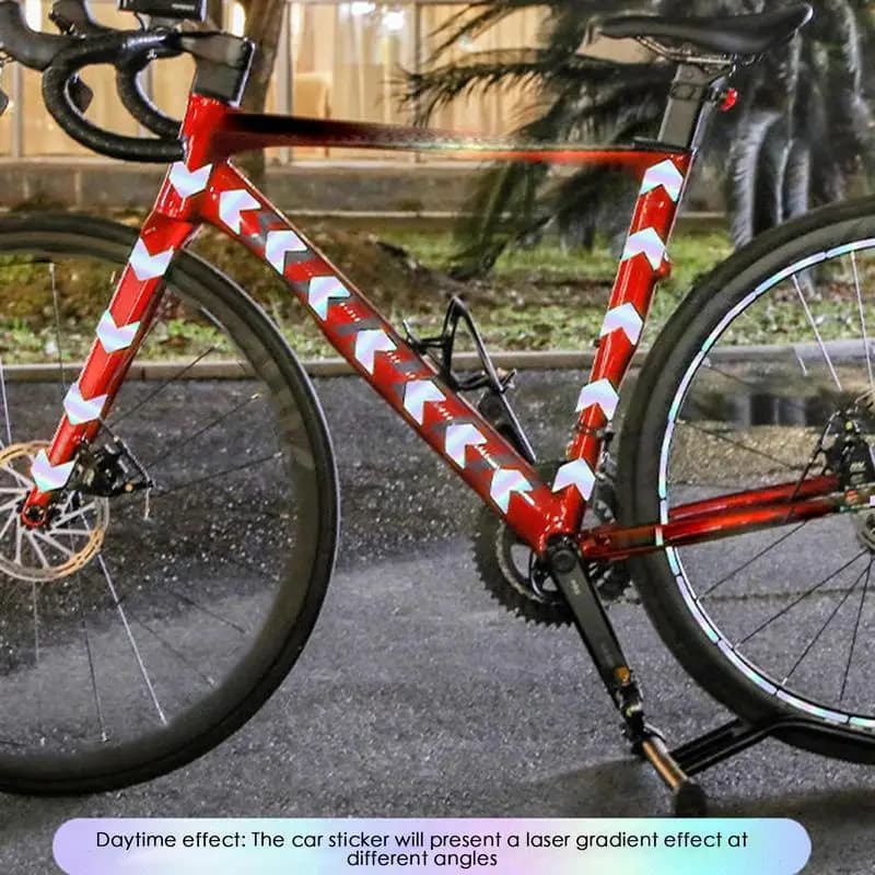 Nastro riflettente per biciclette Decalcomanie riflettenti 10X Adesivo Art Decor Nastro riflettente per bottiglia Casco Moto Auto Bagagli per adolescenti