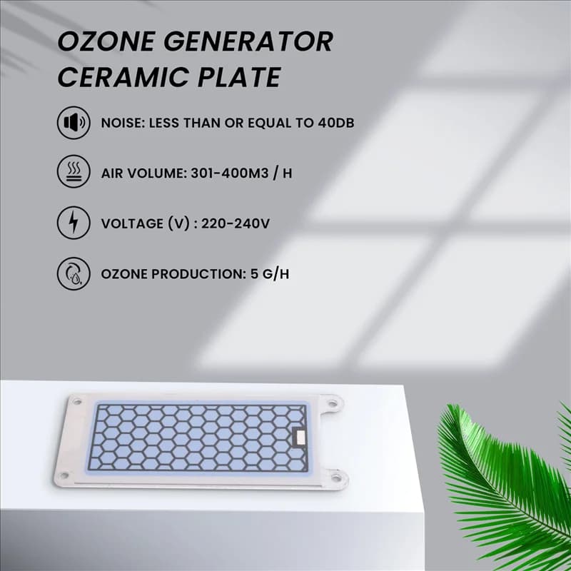 A20F-2 Pezzi Generatore di Ozono Portatile Doppia Piastra Integrata Ozonizzatore Aria Acqua Purificatore D'aria Parti-5G