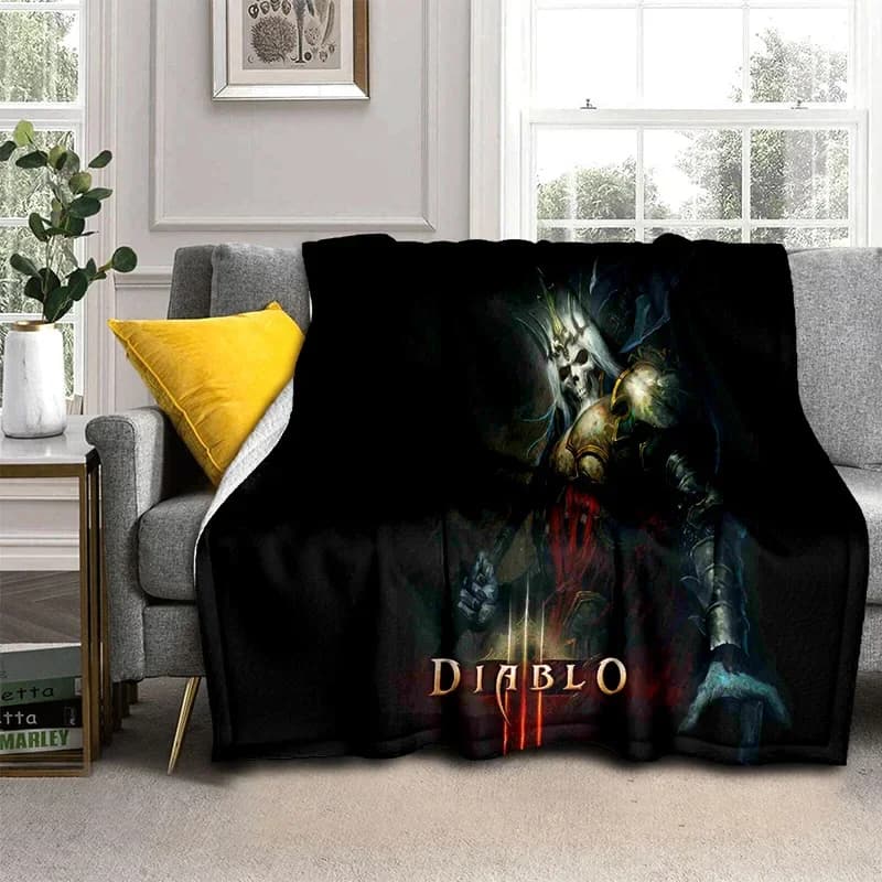 Coperta classica del fumetto del giocatore di Diablo, coperta morbida per la casa, camera da letto, divano letto, picnic, viaggio, ufficio, coperta per bambini