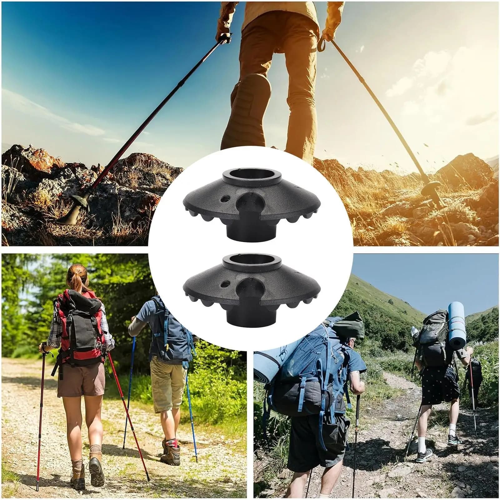 Set of 2 Protections for Stroller Sticks, Protective Tips for Trekking Sticks for Snow and Fango, Universal Accessories