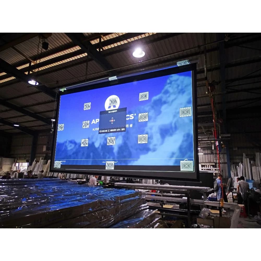 Schermo per Proiettore Motorizzato 150 Pollici 180 Pollici 200 Pollici 300 Pollici Schermo Elettrico da Parete per Home Cinema Personalizzazione Dimensioni