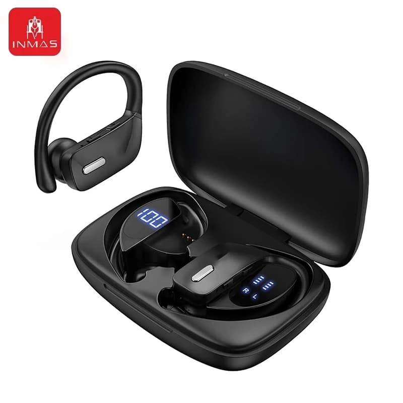 INMAS Wireless EarHook T17 Headset Bluetooth Noise Cancelling auricolari Display a LED auricolari cuffie da gioco sportive impermeabili