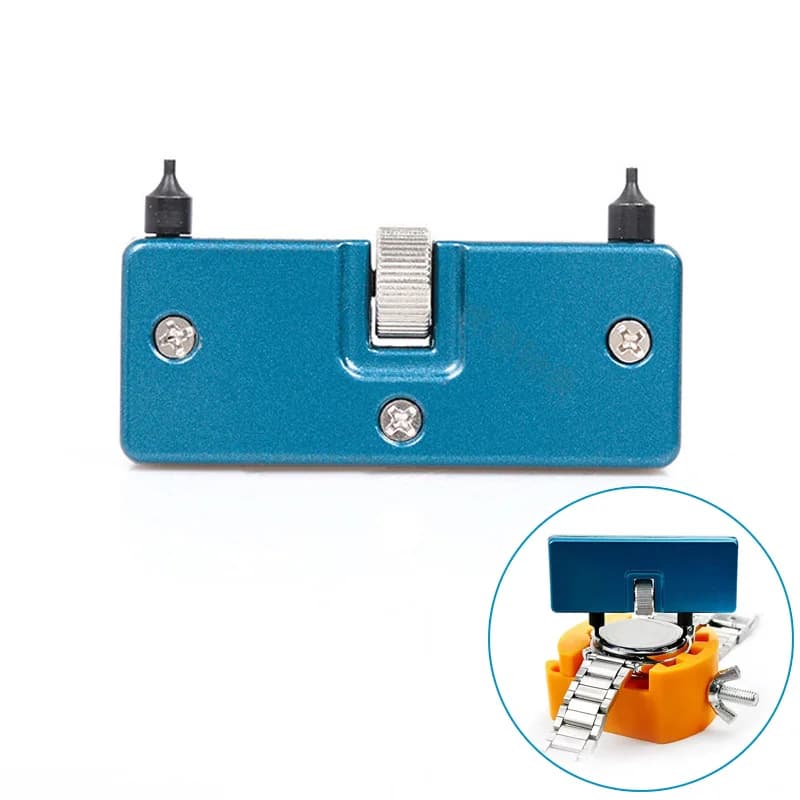 Kit di rimozione chiudiporta portatile a vite regolabile Calibro 56mm Chiave per utensili manuali Coperchio batteria per orologio Custodia posteriore per apri orologio