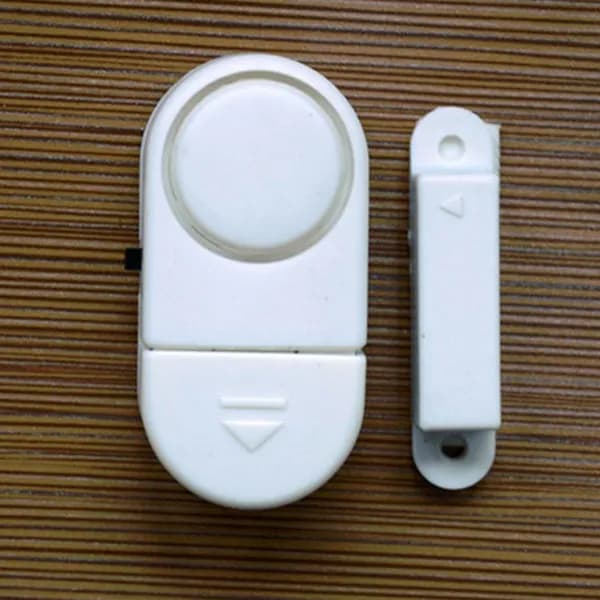 Allarme Wireless per Porte con Sensore Magnetico Bianco, Antifurto per Casa e Ufficio, Sensore di Sicurezza per Finestre con Suono a 90Db