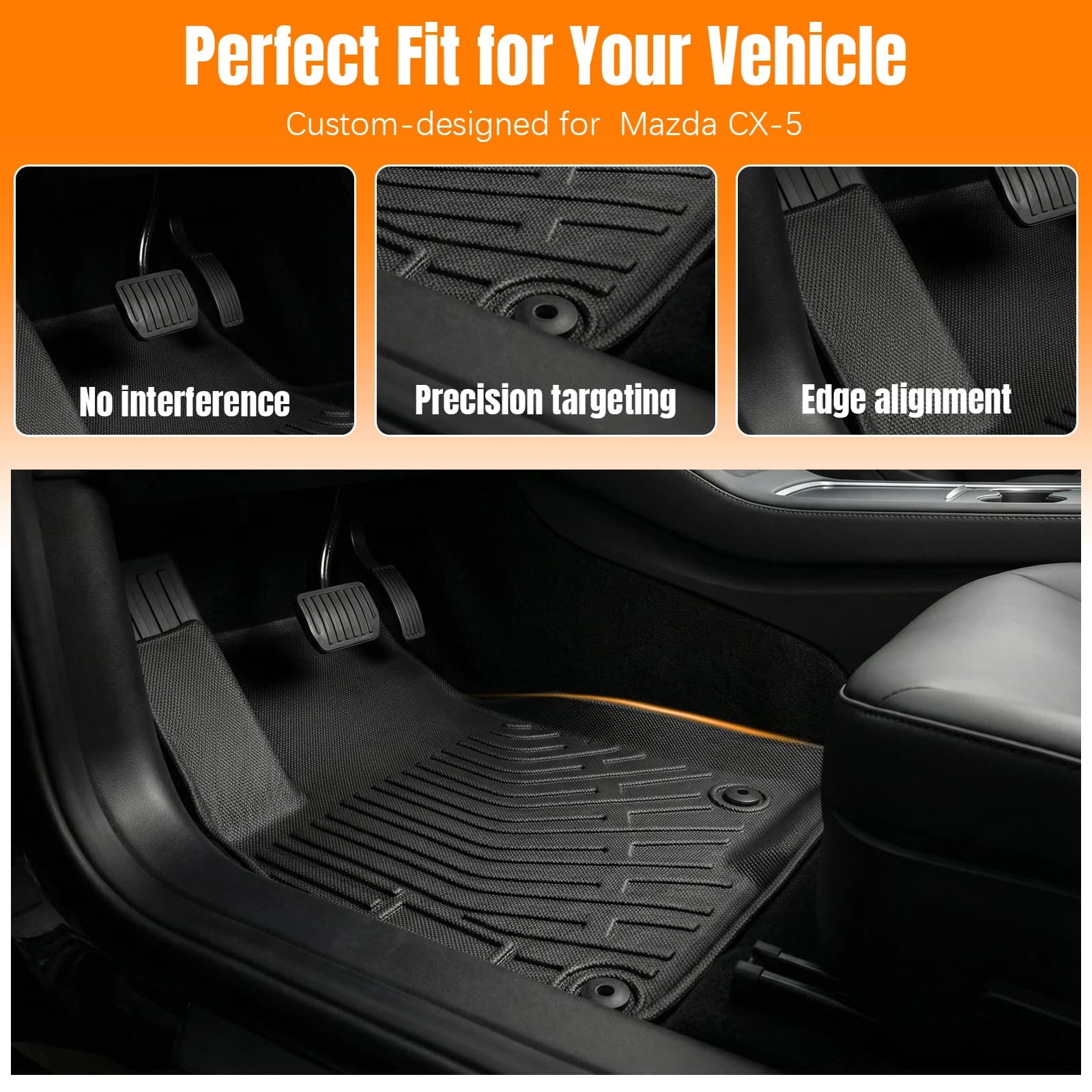 Protective Mats for Seats and Baggage, Back Cover, Mazda CX-5 2017-2025 Replacement Accessories