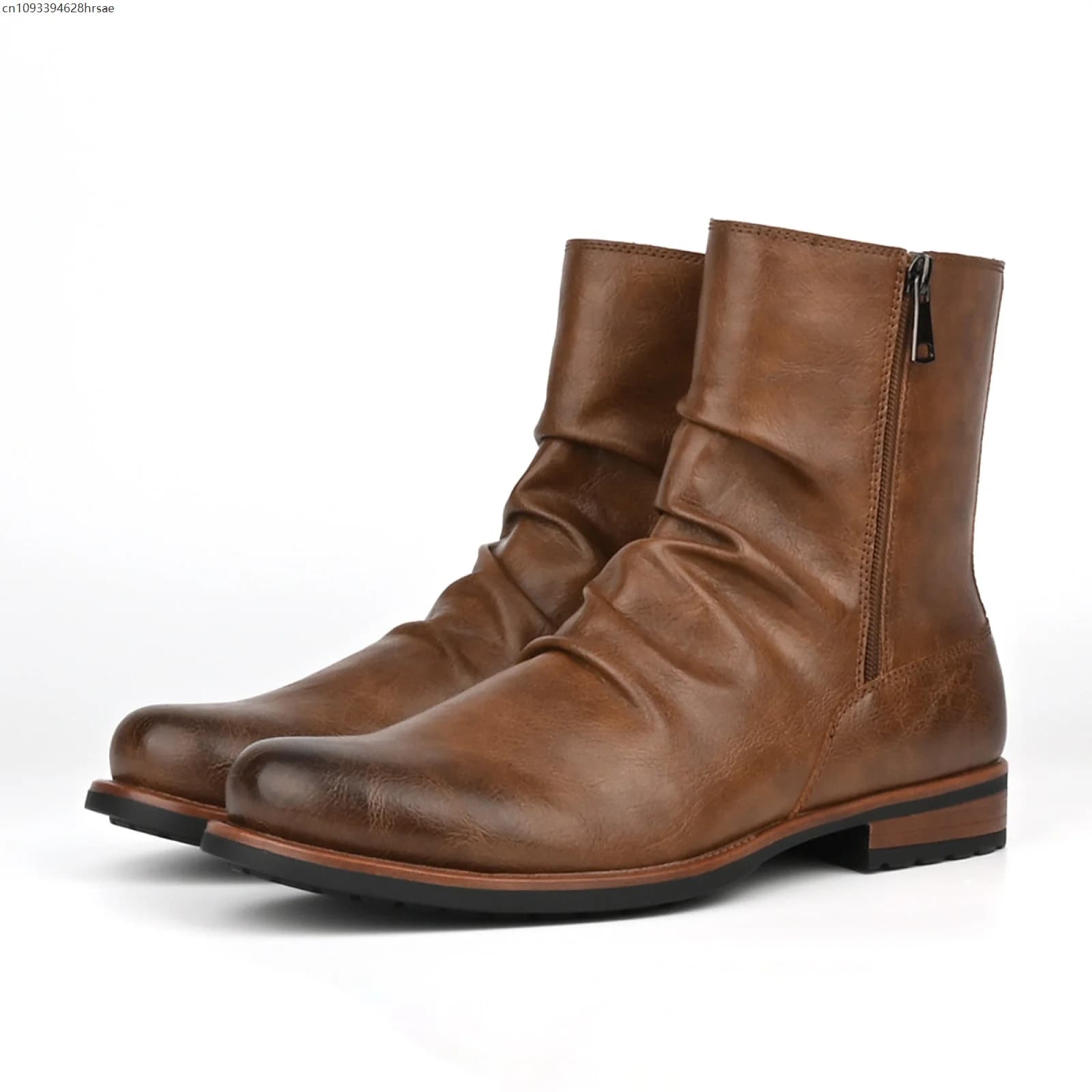 Stivali Chelsea alti da discoteca casual da uomo taglie forti Scarpe marroni nere Stivali da cowboy in pelle PU Moto Botas Halloween