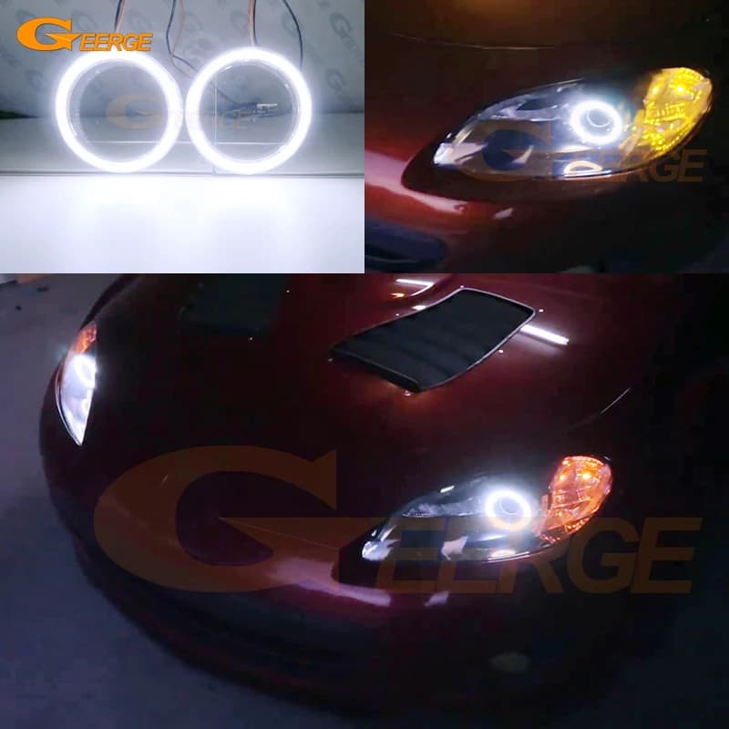 For Mazda Mx-5 Mx 5 Miata Roadster 2001 - 2020 Daylight Excellent COB Ultra Bright Led Angel Eyes Kit Halo Rings