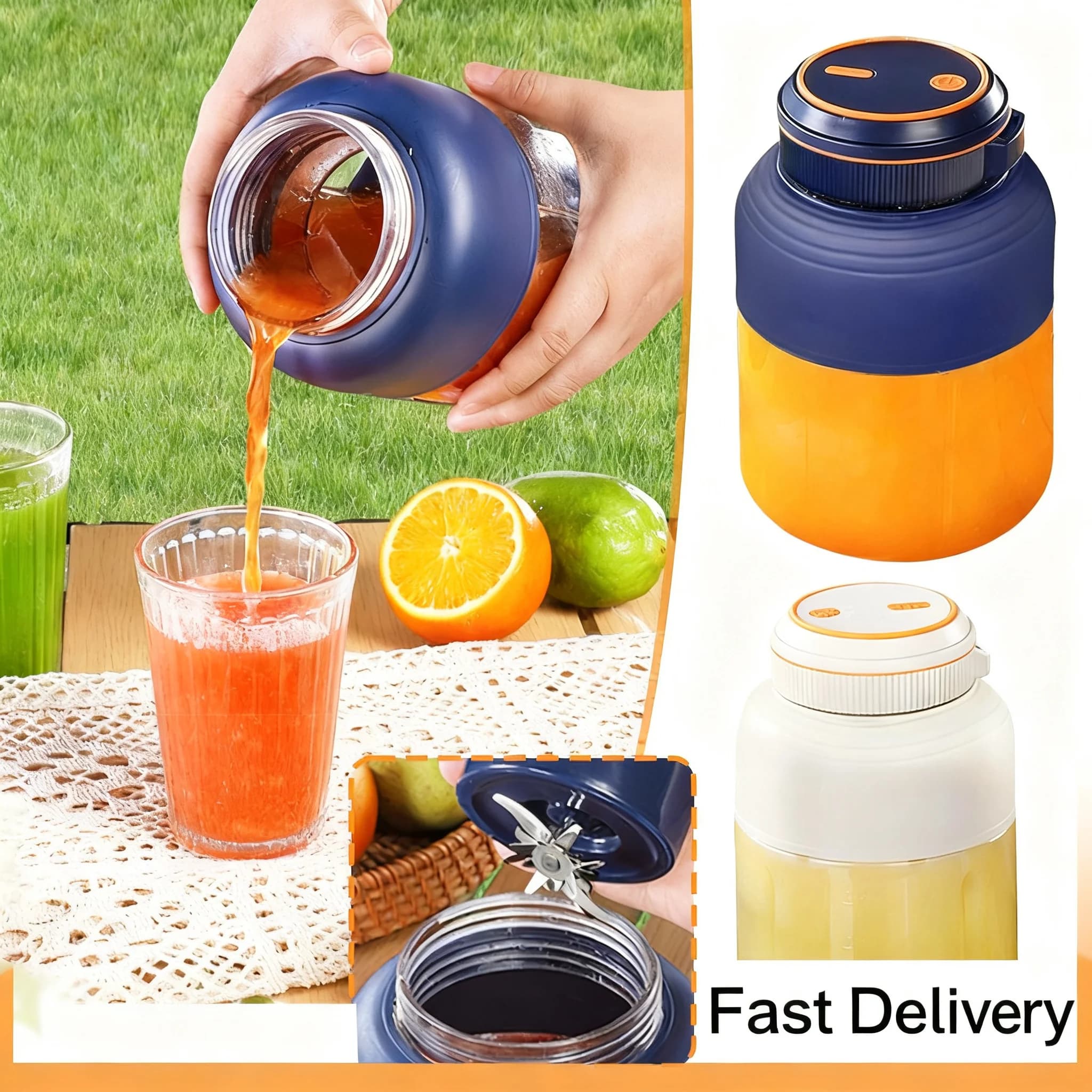 2026 1300ml New Wireless Portable Fruit Juicer Charging Small Complementary Food Crushed Ice Household Multifunctional Juicer