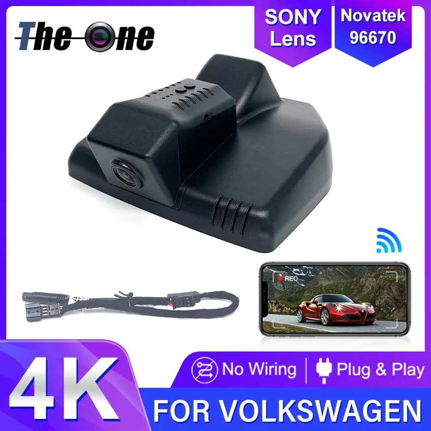 4K Plug and Play Car Wifi Dash Cam Dvr Camera For Volkswagen id3 for Volkswagen id 3 for vw id3 for vw id 3 2022 2023 Dashcam