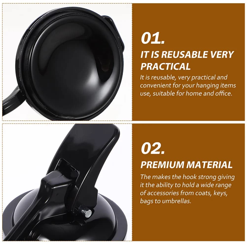 2 Pezzi Ganci a Ventosa Premium per Bagno, Doccia, Porta Asciugamani, Finestre, Cucina, Piastrelle Lucide, Superfici Lisce, Riutilizzabili