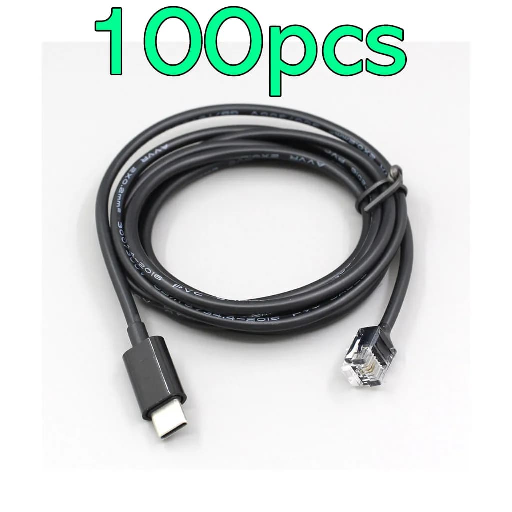 100pcs 150cm RJ11 Power Cable usb-c Port (PD QC3.0) For V1 Uniden R4 R7 R8 Escort Redline Max360 C Radar Detector LN008107