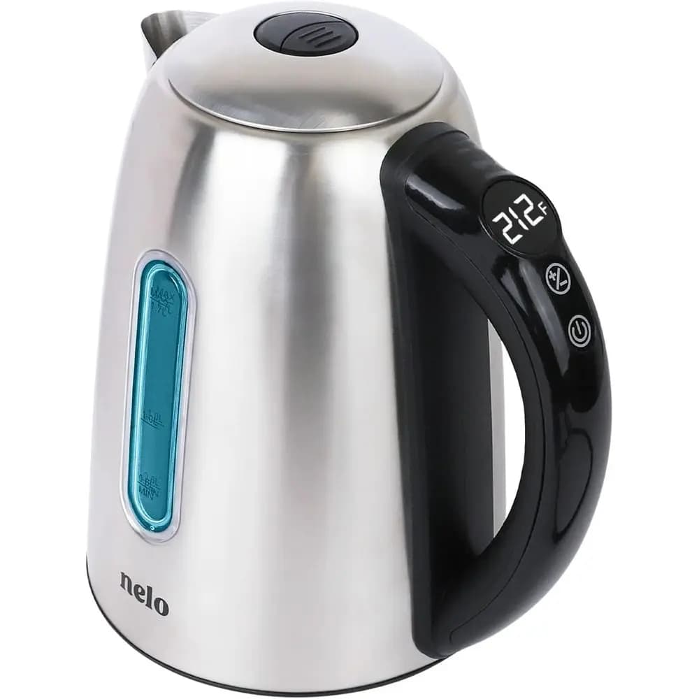 Bollitore Elettrico Digitale in Acciaio Inox da 1,7L con 7 Impostazioni di Temperatura, Indicatore LED, Senza BPA