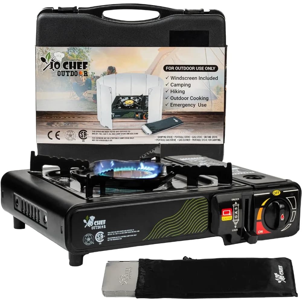 9500 BTU Portable Gas Stove, Compact and Light Burner for Hiking