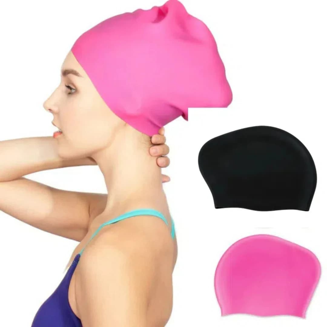 Extra Large Silicone Swimwear for Long Hair Braid Professional Waterproof Sub Blow Woman Woman African Women Over Size Huge