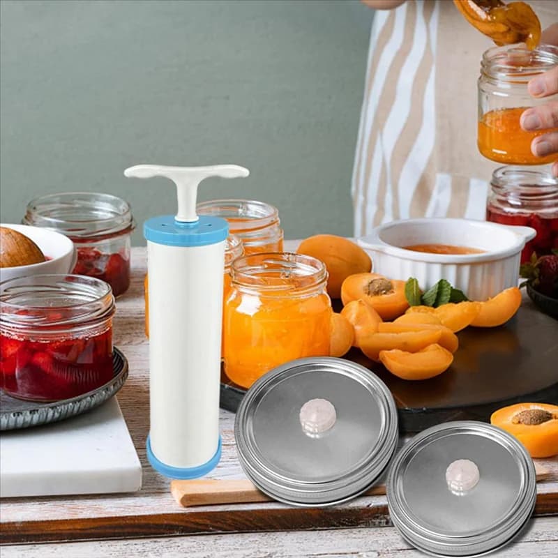 KYCOR-Mason Jar Vacuum Cover Set Food Vacuum Baractol Mason Jar Vacuum Pump Head Portable Jar Sealer Accessories for Vacuum Sealing