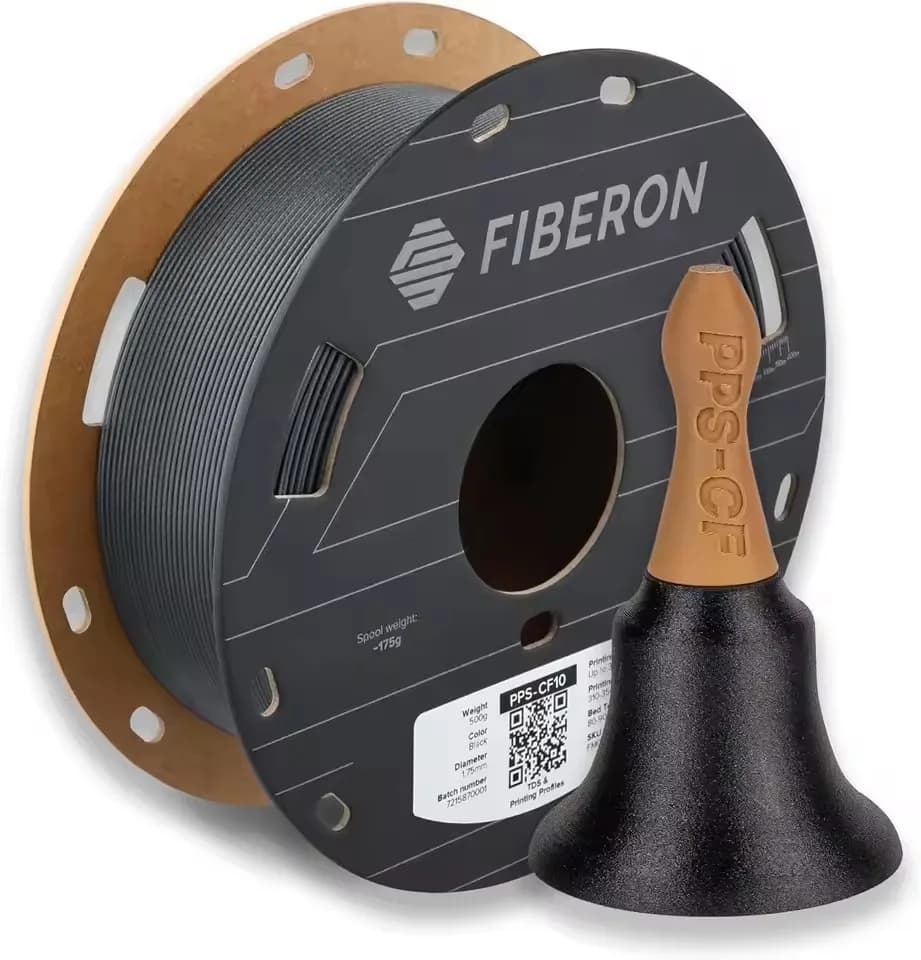 Filamento per Stampante 3D Polymaker Fiberon PPS-CF10 1.75mm 0.5kg Materiale PPS con Fibra di Carbonio
