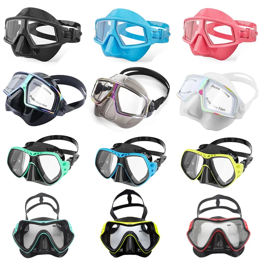 New Multi-Style Adult Dive Mask Swimwear Scuba Snorkel Silicone HD Anti-Fog Tempered Glass Diver Skulls Gifts
