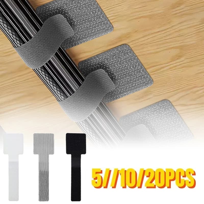 5/10/20PCS Releasable Cable Organizer Ties Mouse Earphones Wire Management Nylon Cable Ties Reusable Loop Hoop Tape Straps Tie