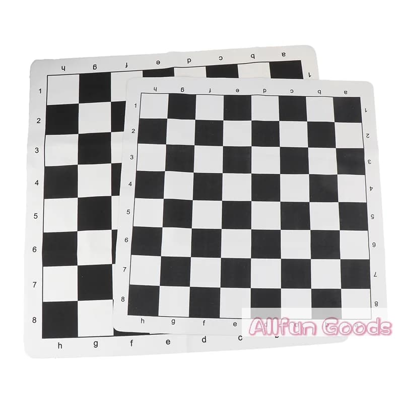 [TG835]Black And White Portable Chess Board 43CM 51CM PU Leather Soft Tournament Chess Board For Children's Educational Games