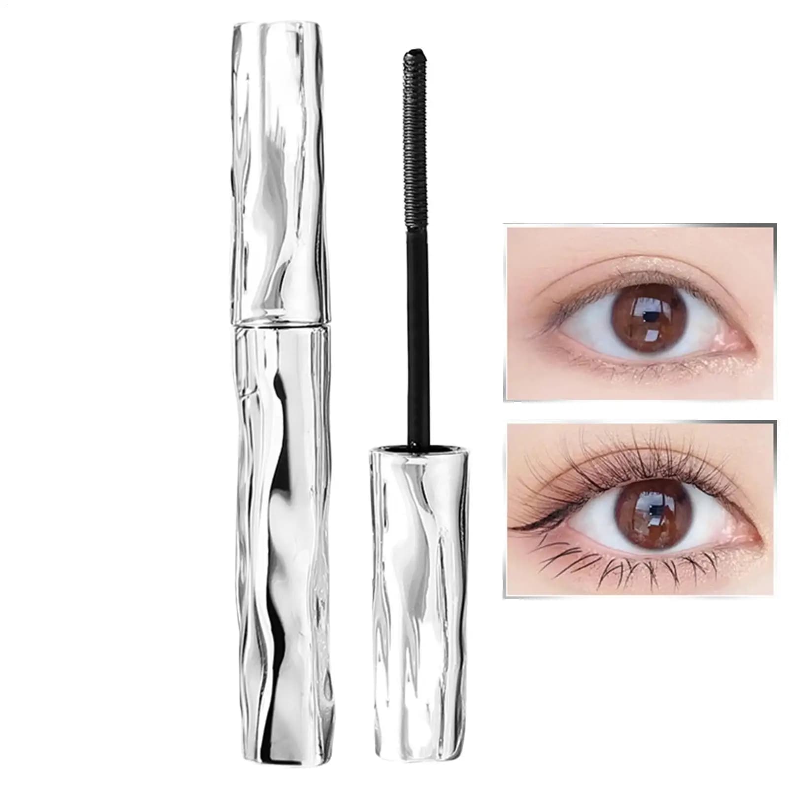 Mascara 4D in Black Silk Fiber, Volumizing Mascara and Stretcher with Double Action, Volumizing and Lifting Eye Mascara