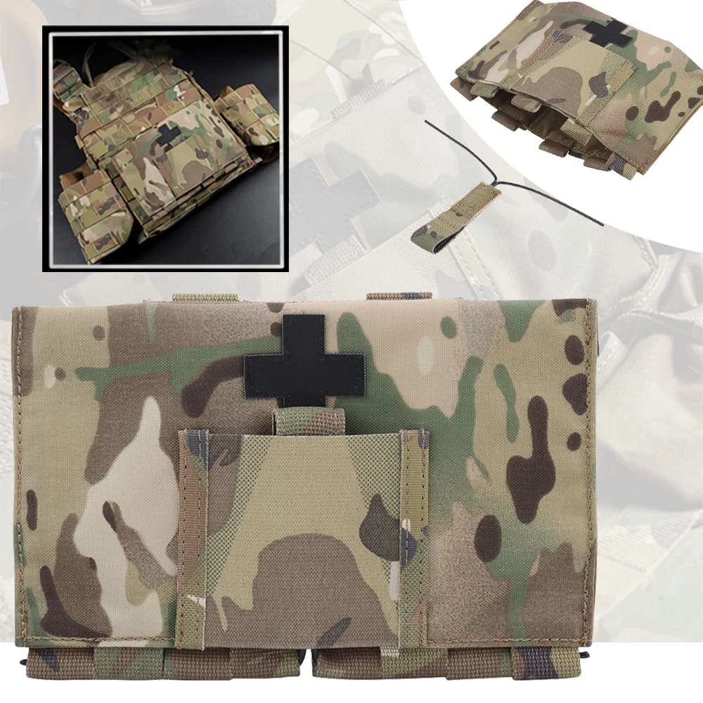 Tactical IFAK First Aid Kit Quick Release Medical Pouch MOLLE Outdoor Survival Package Emergency Waist Belt Vest First Aid Tools