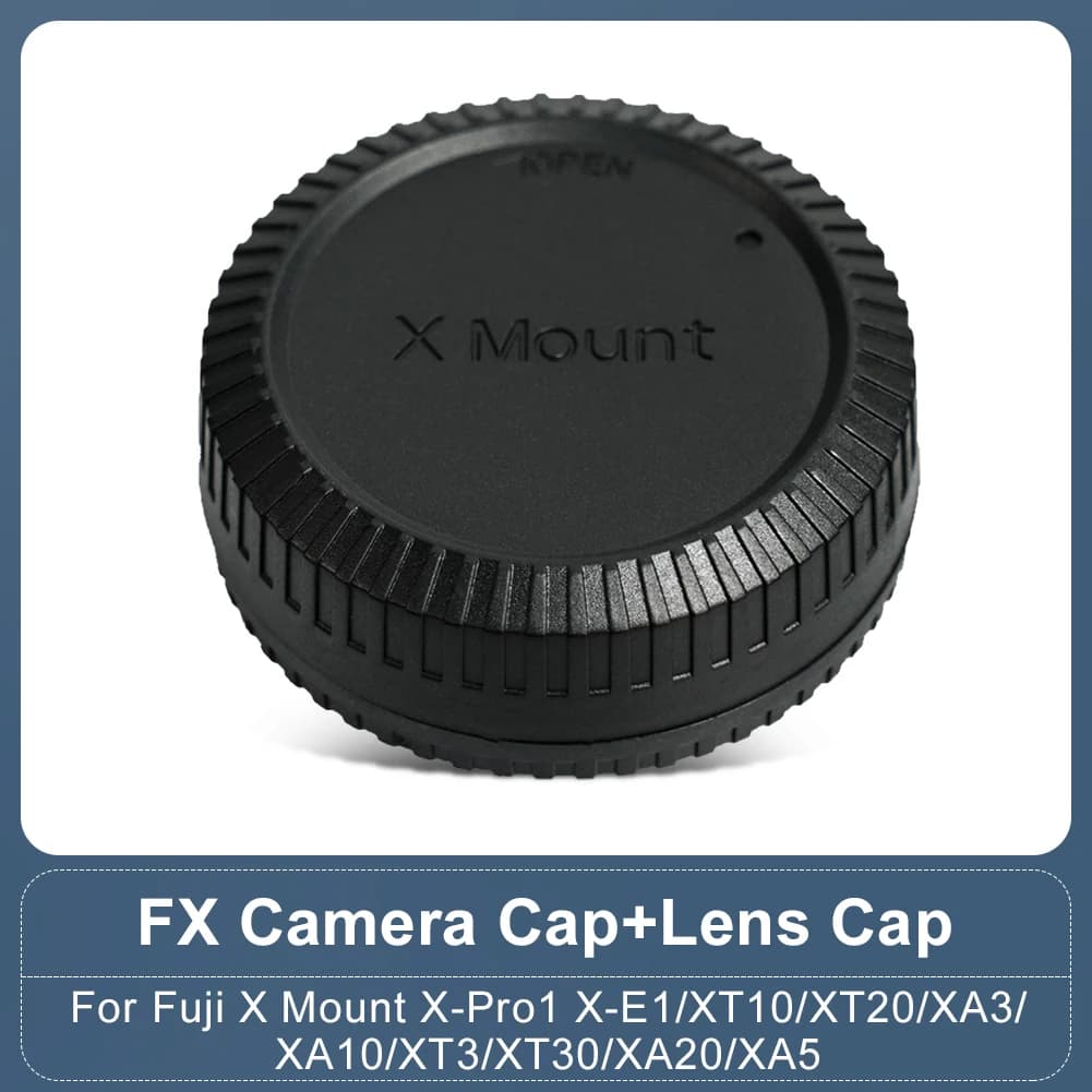 Tappo anteriore della fotocamera Tappo corpo Tappo obiettivo posteriore per Fuji X Mount X-Pro 1 X-E1 XT10 XT20 XA3 XA10 XT3 XT30 XA20 XA5 Protezione della copertura del cappuccio