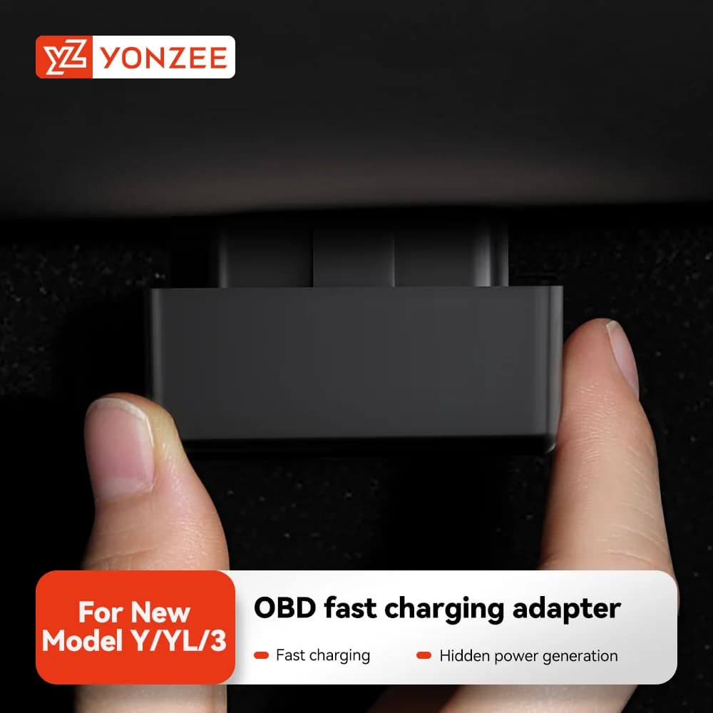 YZ For Tesla Model XS 3 Y Highland Juniper OBD Fast USB Charger And Type-C Double Door 48W Spine Kit Conversion Car Accessories