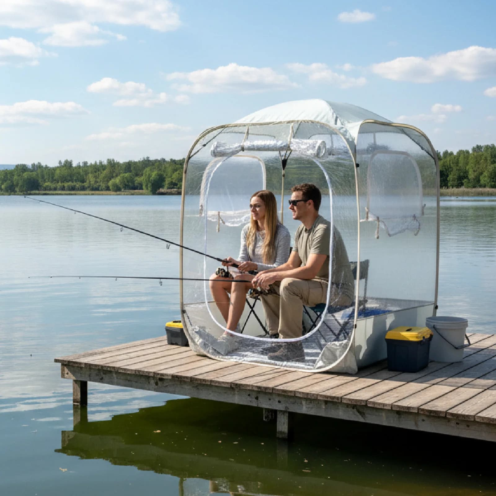 Tenda a Bolle Portatile Istantanea per Esterni, Riparo dal Sole Resistente alle Intemperie per Campeggio, Pesca, Eventi Sportivi, Area di Sostegno per Ogni Condizione Atmosferica