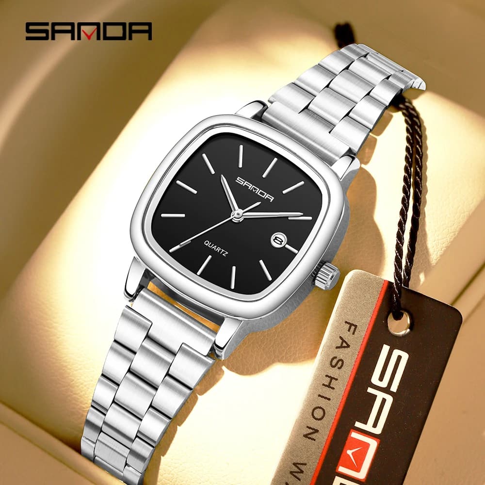 SANDA 3278 Elegant Quartz Watches for Women Vintage Ladies Wrsitwatch Waterproof Fashion Business Ladies Reloj Mujer