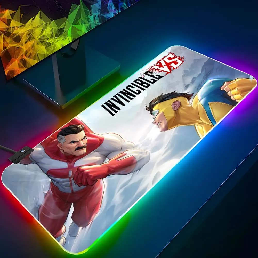 I-InvincibleS Mouse Pad RGB Backlit Mouse Pad Laptop Mouse Pad Laptop Gamer Computer Desk Gaming Accessories