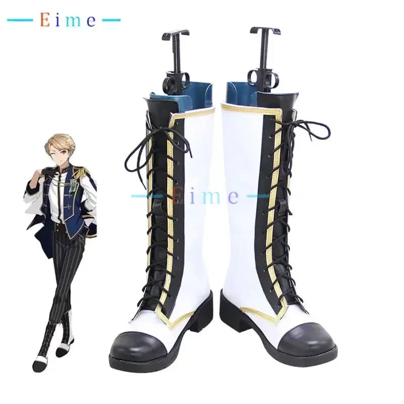 Game Ensemble Stars Narukami arashi Scarpe cosplay Scarpe in pelle PU Stivali per carnevale di Halloween Accessori realizzati su misura