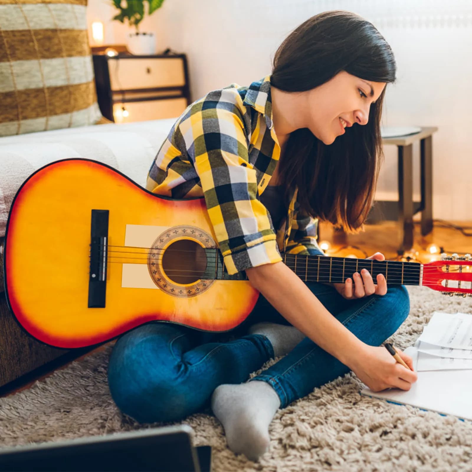Protezione Portatile per Battipenna Chitarra Acustica, Adesivi Antigraffio, Protezioni Battipenna per Chitarra, Plettri Protettivi