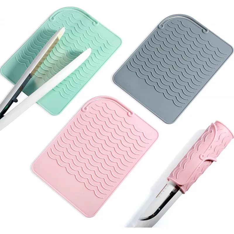 Silicone Heat Resistant Mat for Hair Straightener Insulation Pad Heat-Insulating Protection for Hair Styling Tools