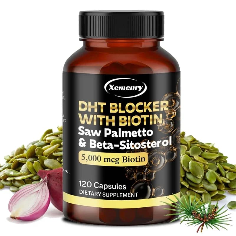 DHT Blocker for men and women: promotes hair growth, reduces baldness and thinning of hair, saves your thin line