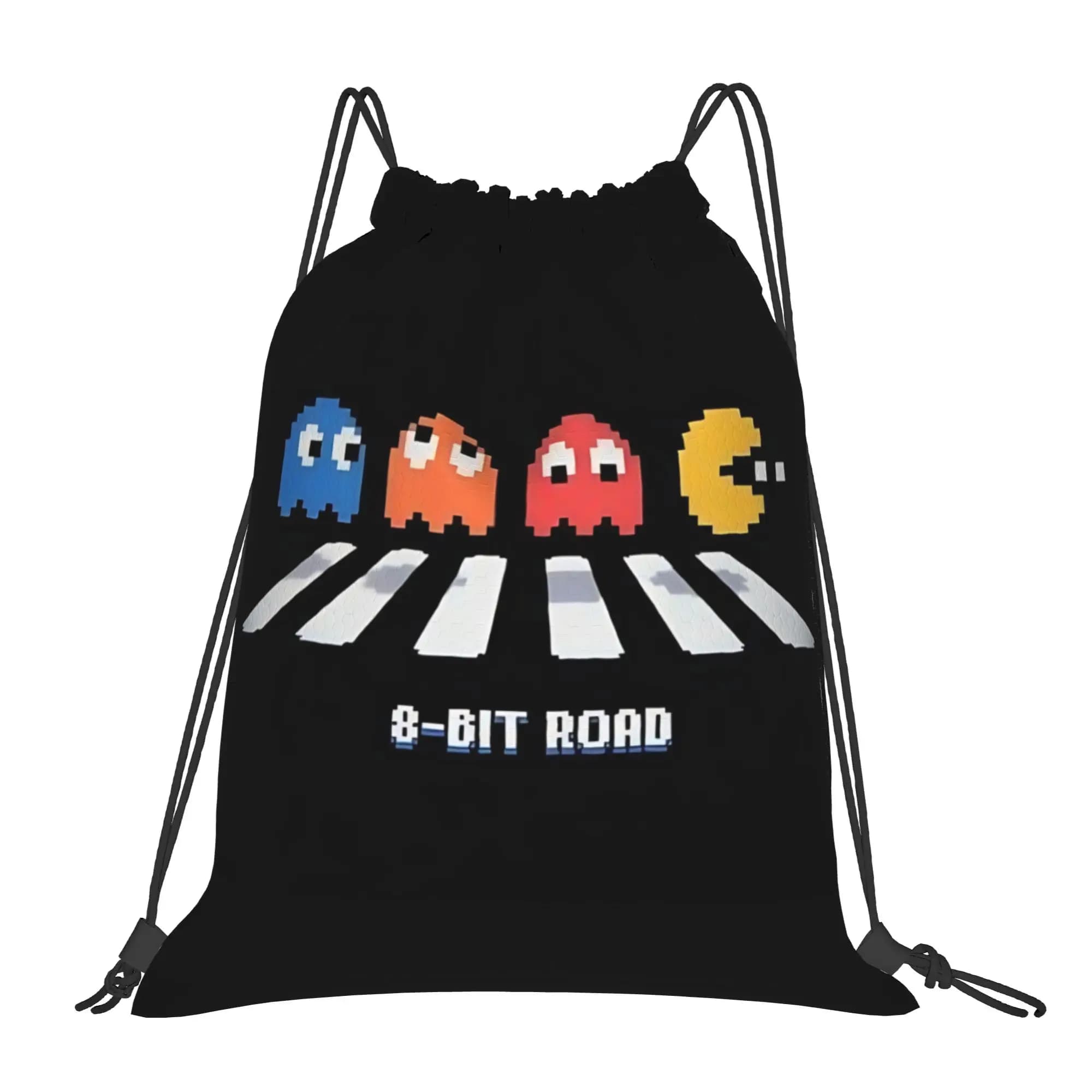Per il viaggio, borsa da viaggio PAC MAN, borse con coulisse Kawaii, borse con coulisse per escursionismo, borse per riporre scarpe e vestiti, zaino portatile multifunzione per adolescenti